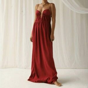 FARA Orion Maxi Dress in Blood Moon Red